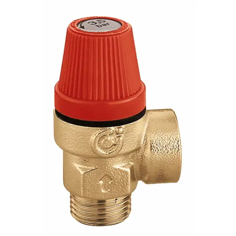 CALEFFI 312 Topenářský tlakový pojistný ventil 1/2" x 4 BAR, Tmax 110°C Expresní Doručení