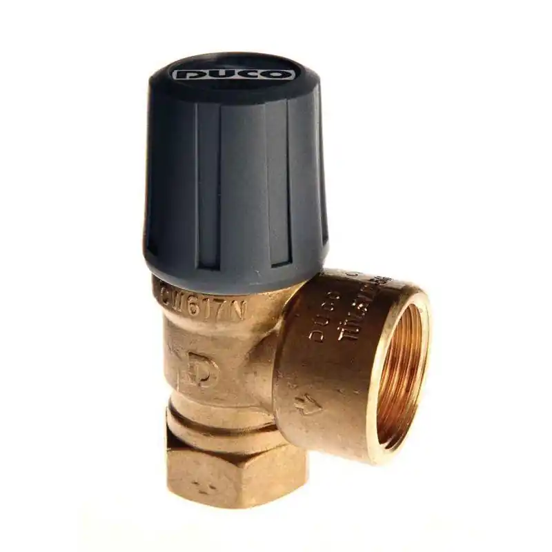 Merkproduct DUCO ventil pojistný 5/4“×6/4“, 6bar, 1216kW, membránový, závitový, topení, mosaz