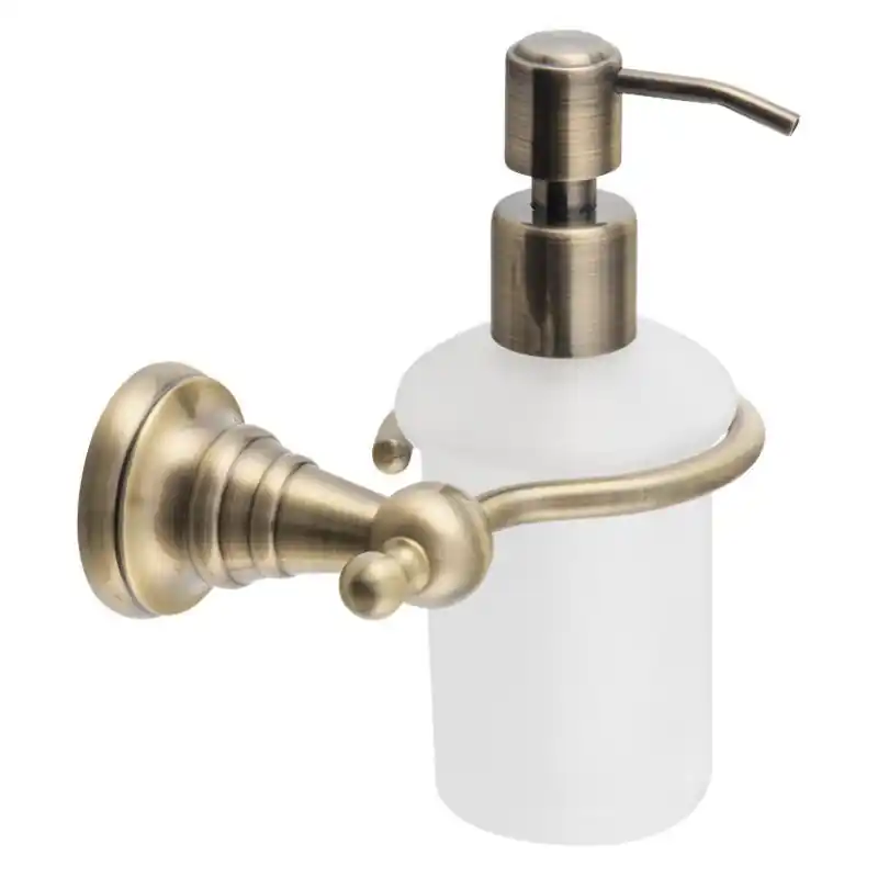 Op = Op DIAMOND dávkovač mýdla, 200ml, mléčné sklo, bronz