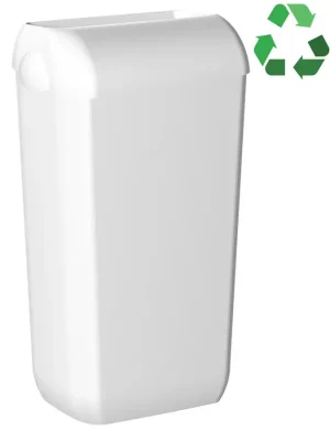 Actieprijs ECOLORED odpadkový koš nástěnný s víkem 23l, ABS, Soft Touch, bílá