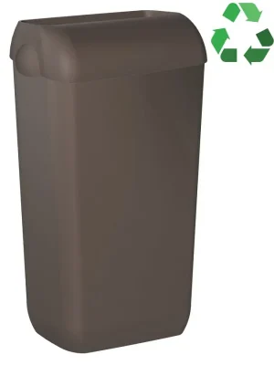 ECOLORED odpadkový koš nástěnný s víkem 23l, ABS, Soft Touch, hnědá Gecertificeerd