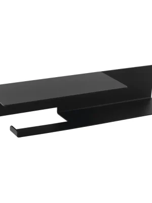 Bezpečná Platba Držák toaletního papíru s poličkou 35x7x9,5cm, černá mat