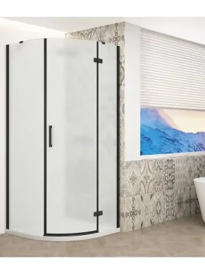 Nieuw TRINITY BLACK čtvrtkruhový sprchový kout 900x900mm, matné sklo, pravé
