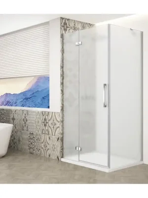 Značkový TRINITY CHROME čtvercový sprchový kout 800x800mm, matné sklo, levé