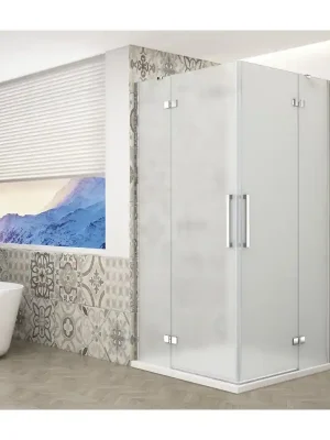 Zlevněný TRINITY CHROME obdélníkový sprchový kout 1000x900mm, rohový vstup, matné sklo