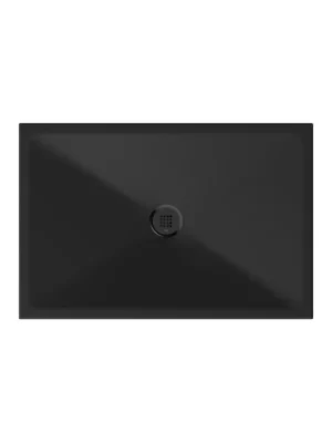 Tijdelijk Beschikbaar Keramická sprchová vanička, obdélník 120x80x2cm, černá mat