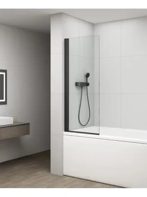 ROTA BLACK vanová zástěna otočná 750mm, čiré sklo Voordeelprijs
