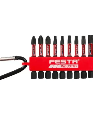 Sada torzních bitů FESTA INDUSTRY PH-PZ-TORX S2 1/4" 50mm 10ks Populair