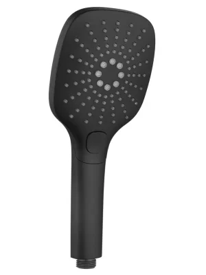 Ruční masážní sprcha s tlačítkem, 3 režimy sprchování, 109x109mm, ABS/černá mat Poslední Šance