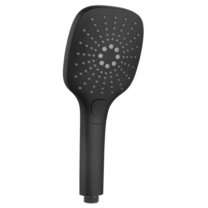 Ruční masážní sprcha s tlačítkem, 3 režimy sprchování, 109x109mm, ABS/černá mat Poslední Šance