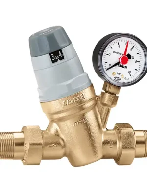 Hete Deal CALEFFI 5350 Regulátor tlaku vody DN25 - 1" s manometrem, PN25