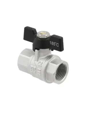 Goedkoop Kulový ventil BLACK 1" FF Motýl PN40 185°C PLNOPRŮTOK