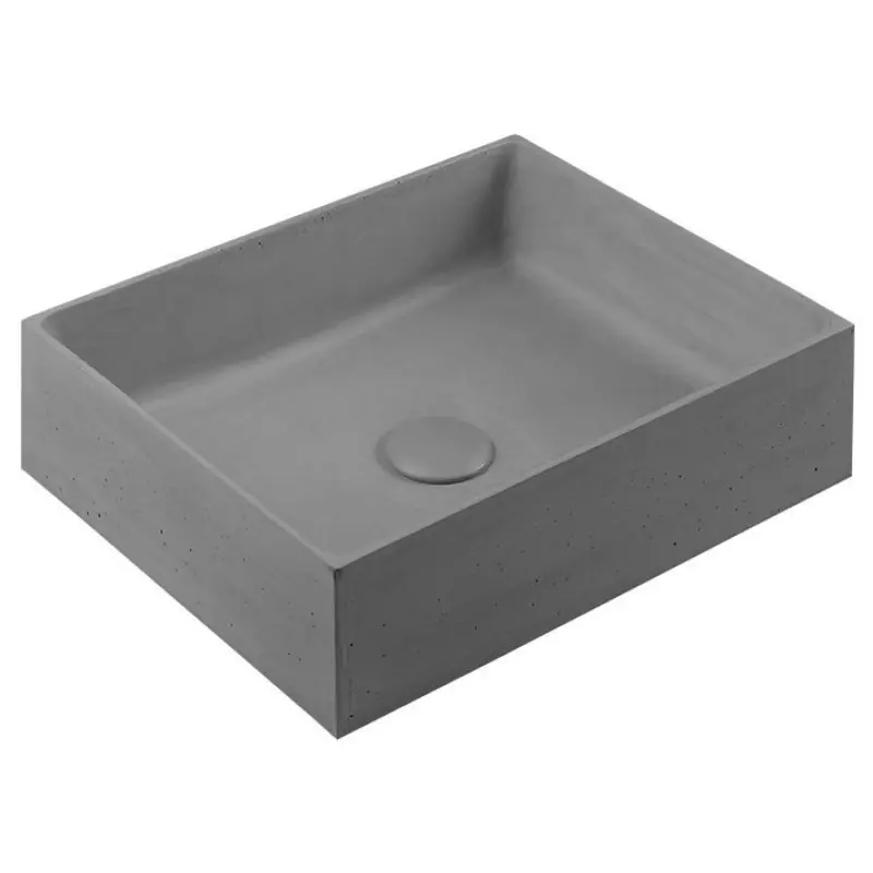 Hete Deal FORMIGO betonové umyvadlo na desku, 47,5x36,5cm, šedá