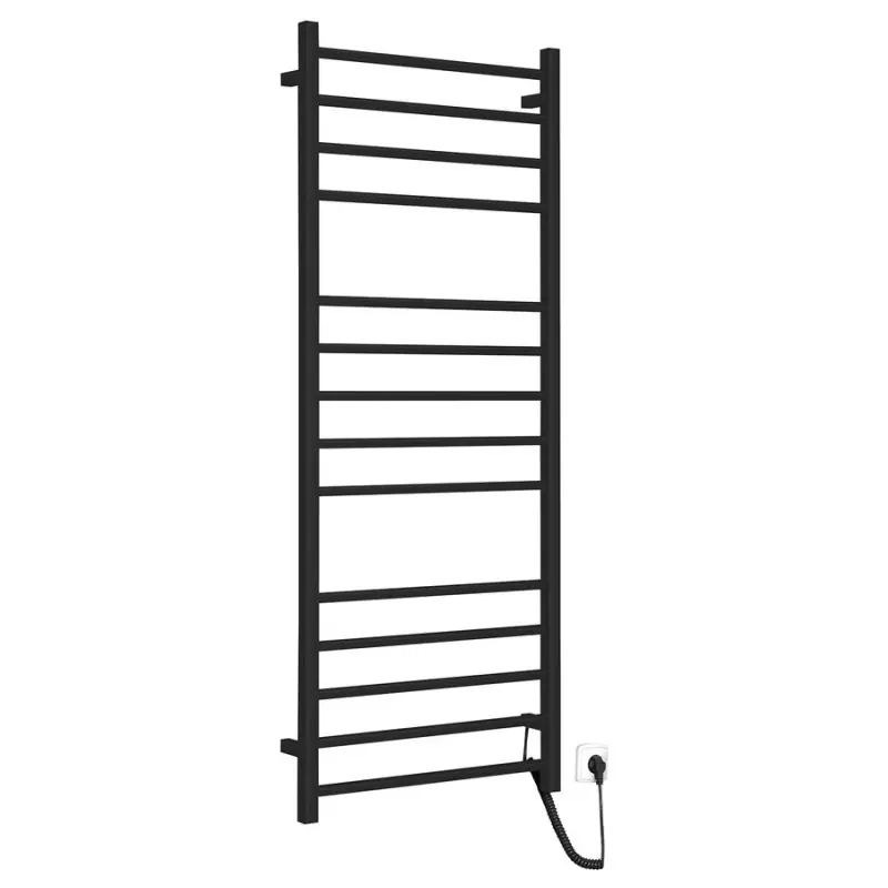 ESKINADO elektrický sušák ručníků, hranatý, 600x1500 mm, 130 W, černá Gratis Retour