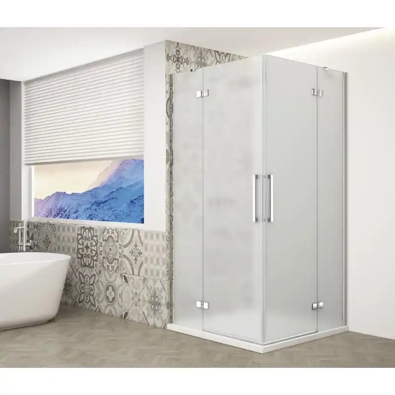 TRINITY CHROME obdélníkový sprchový kout 1200x800mm, rohový vstup, matné sklo Lage Prijs