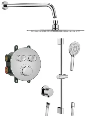 Výhodná Nabídka SMART SELECT podomítkový sprchový set s termostatickou baterií, 2 výstupy, posuvný držák sprchy, chrom