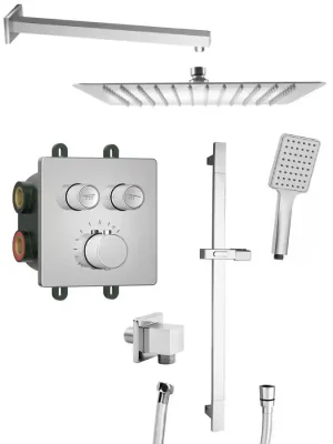 SMART SELECT podomítkový sprchový set s termostatickou baterií, 2 výstupy, posuvný držák sprchy, chrom Nejlepší Cena