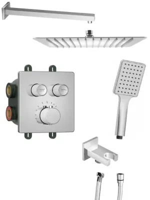 Premium SMART SELECT podomítkový sprchový set s termostatickou baterií, 2 výstupy, vyústění, chrom