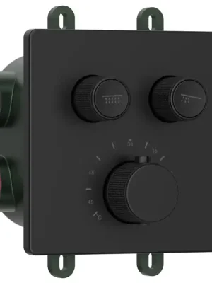 SMARTSELECT podomítková sprchová termostatická baterie, box, 2 výstupy, černá mat Levný
