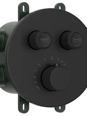 Časově Omezené SMARTSELECT podomítková sprchová termostatická baterie, box, 2 výstupy, černá mat