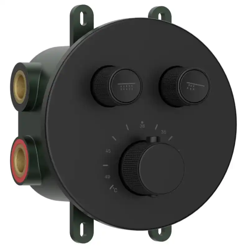 Tijdelijk Beschikbaar SMARTSELECT podomítková sprchová termostatická baterie, box, 2 výstupy, černá mat