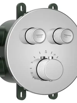 Značkový SMARTSELECT podomítková sprchová termostatická baterie, box, 2 výstupy, chrom