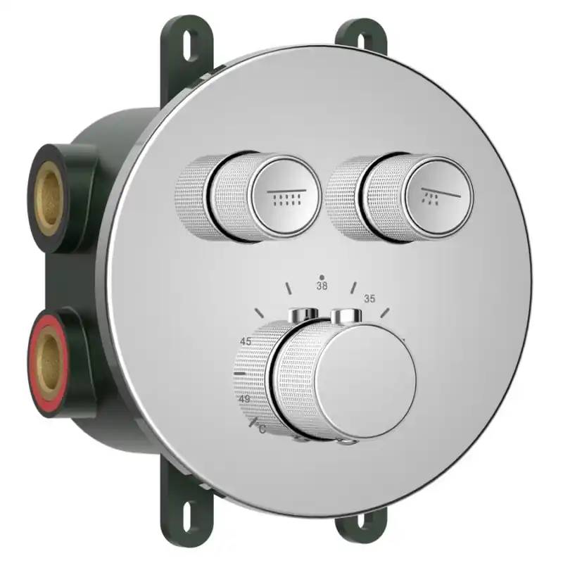 Merkproduct SMARTSELECT podomítková sprchová termostatická baterie, box, 2 výstupy, chrom