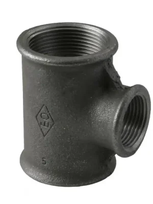 Černý t-kus redukovaný 2 1/2" x 5/4" x 2 1/2" FFF Super Cena