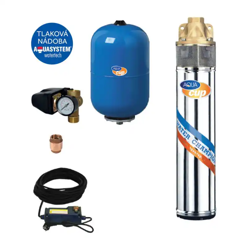 SUB CONTROL 50 - 3" SIGI 40/55 M Vodárna s ponorným čerpadlem a ovládacím elektroboxem Nejlepší Cena