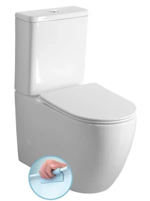 Objednat Nyní INFINITY WC kombi, Rimless, spodní/zadní odpad, bílá