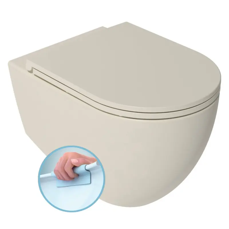 INFINITY závěsná WC mísa, Rimless, 36,5x53cm, ivory Laatste Versie