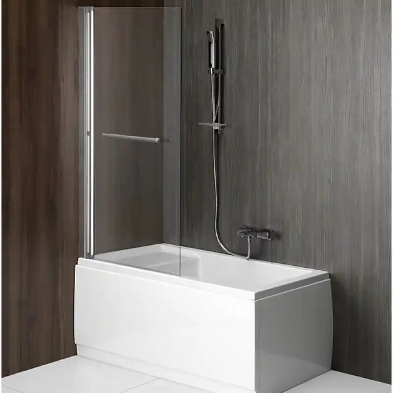 RIONI pneumatická vanová zástěna 710 mm, stříbrný rám, čiré sklo Koop Online