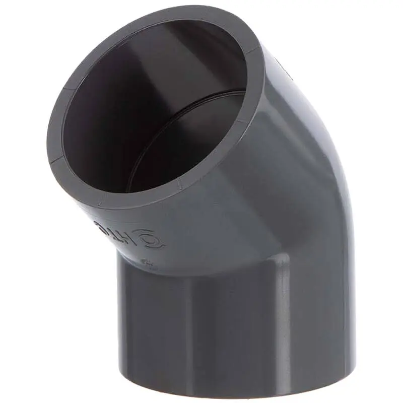 Veilige Betaling PVC koleno 45° 50mm PN16