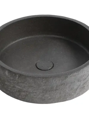 ISPIR betonové umyvadlo včetně výpusti, 40cm, černý granit Exclusieve Akce