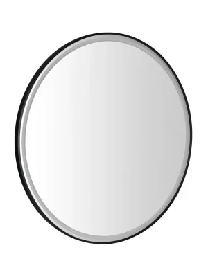 KADRIS kulaté zrcadlo s LED osvětlením ø 60cm, černá mat Výprodej