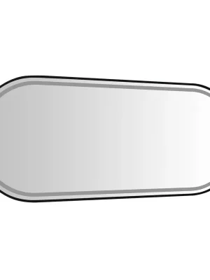 Tovární Cena KAIRA oválné zrcadlo s LED osvětlením 50x120cm, černá mat