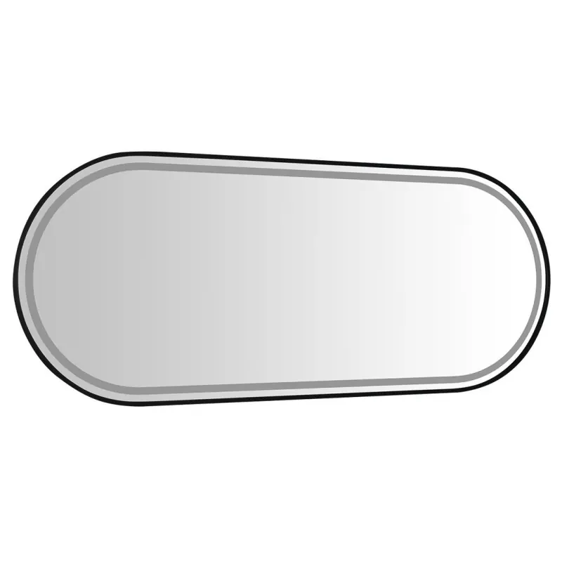 Fabrieksprijs KAIRA oválné zrcadlo s LED osvětlením 50x120cm, černá mat