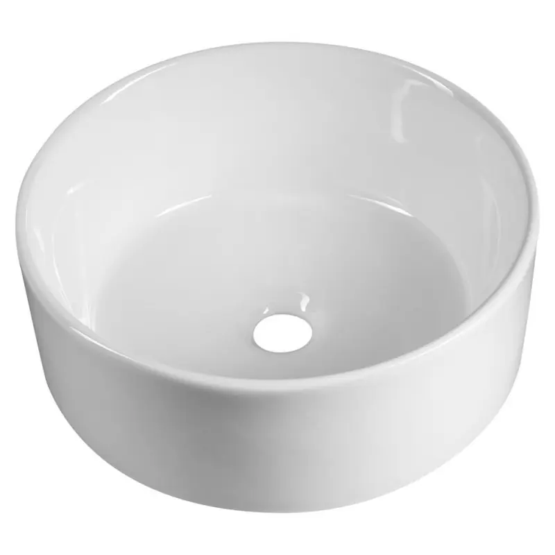 Keramické umyvadlo na desku, Ø 40cm, bílá Snelle Levering