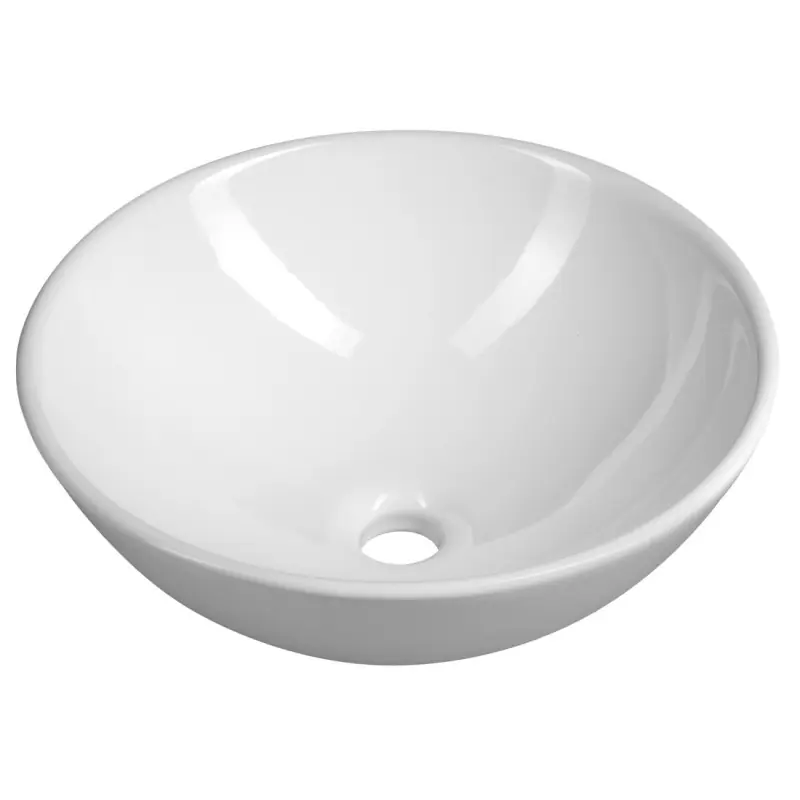 Keramické umyvadlo na desku, Ø 40cm, bílá Rychlé Dodání