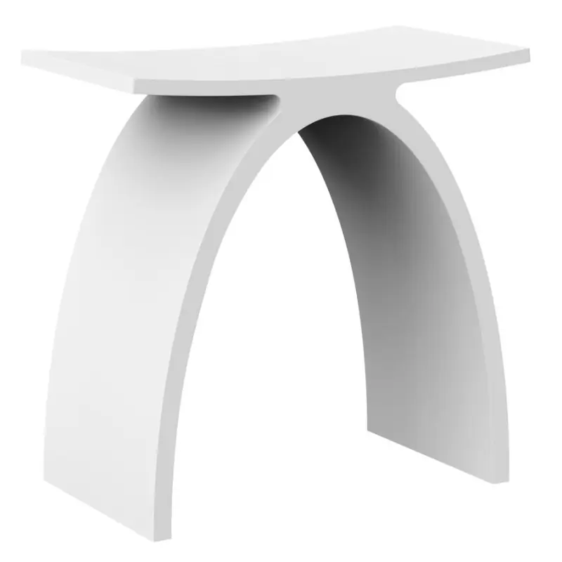 Betaalbaar KORAL koupelnová stolička 43x43x23,5cm, solid surface, bílá mat