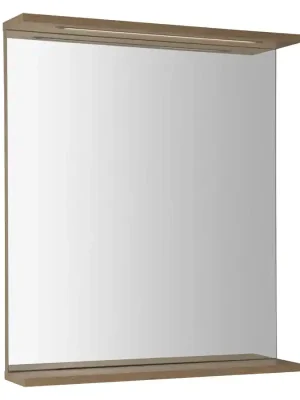 KORIN STRIP zrcadlo s LED osvětlením 60x70x12cm, dub platin Sezónní Sleva