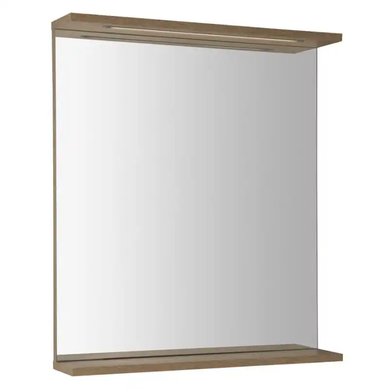 KORIN STRIP zrcadlo s LED osvětlením 60x70x12cm, dub platin Seizoensaanbieding