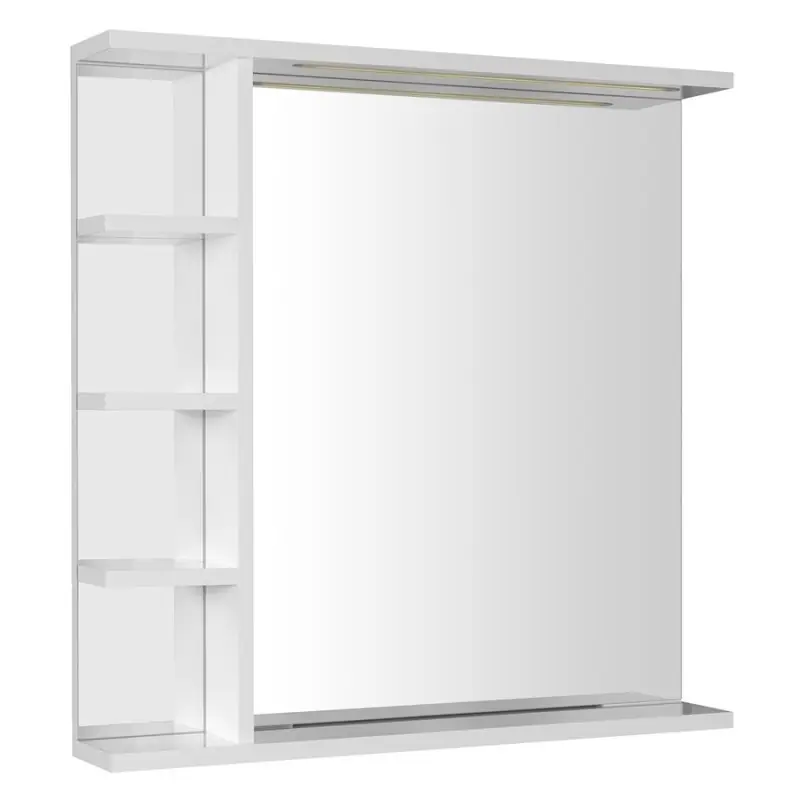 KORIN STRIP zrcadlo s LED osvětlením a policemi 70x70x12cm Nu Kopen