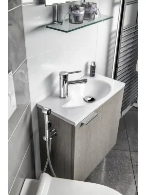 Koupelnový set LATUS IV 50,5, dub stříbrný Cenově Výhodný