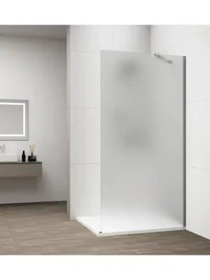 Cenový Hit ESCA CHROME jednodílná sprchová zástěna k instalaci ke stěně, matné sklo, 1300 mm