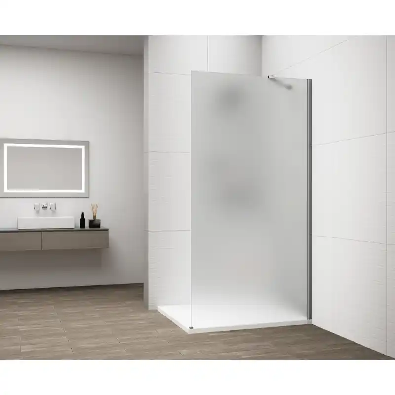 ESCA CHROME jednodílná sprchová zástěna k instalaci ke stěně, matné sklo, 700 mm Koop Vandaag