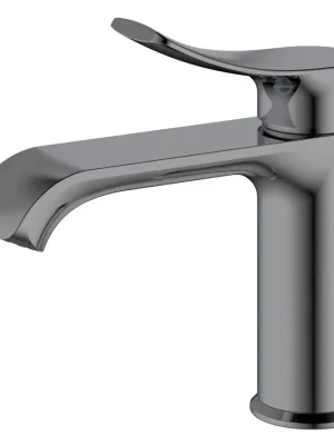 Super Cena SUGA stojánková umyvadlová baterie bez výpusti, gun metal