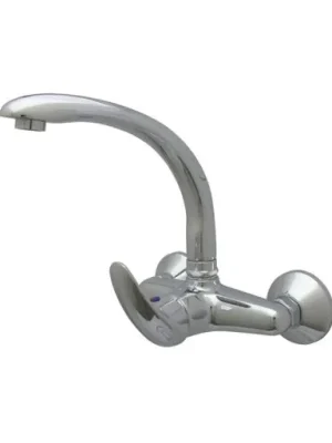 TOBY 1846J Nástěnná dřezová páková vodovodní baterie s horním výtokem, CHROM, rozteč 150mm Voordeelprijs