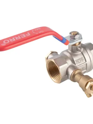 Kulový plnoprůtočný kohout s vypouštěním, páka MM 1/2" PN16 Certifikovaný