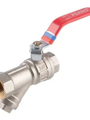 Kulový plnoprůtočný kohout s filtrem, páka MM 3/4" PN16 Levný